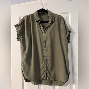 Quince Vintage Wash Tencel Camp Shirt Olive